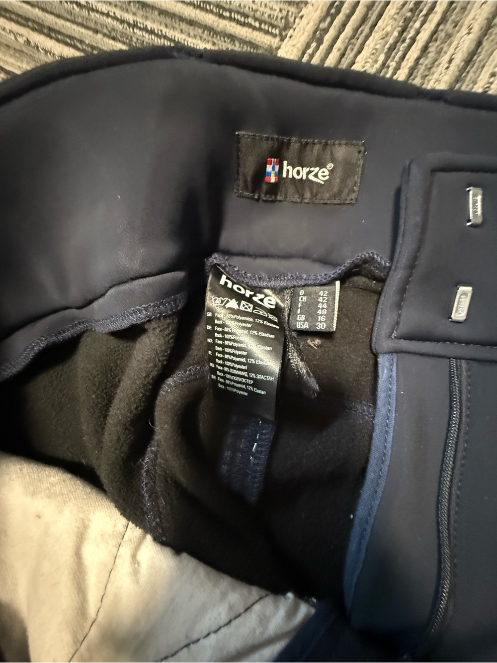 Women’s Navy Performance Leggings - Picture 2 of 3